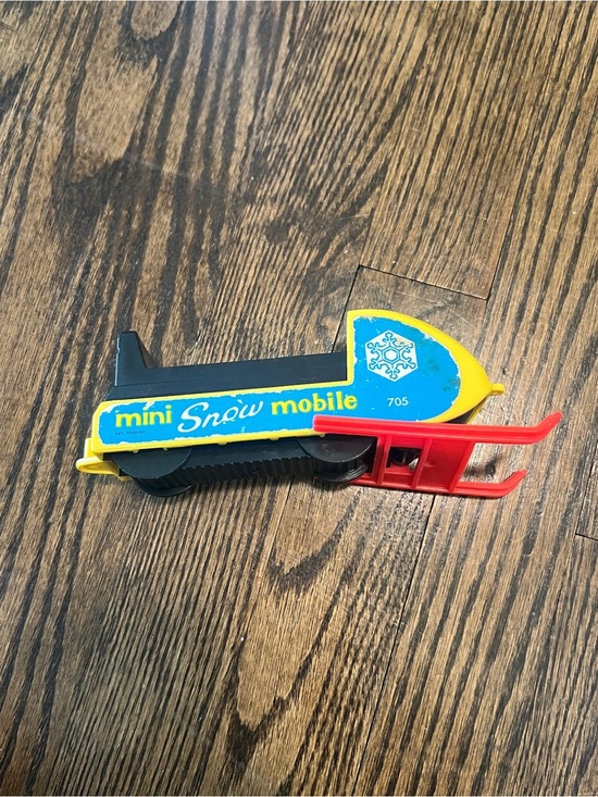Fisher-Price Other - Fisher-Price vintage Mini Snow Mobile Toy - Yellow/Blue/Red